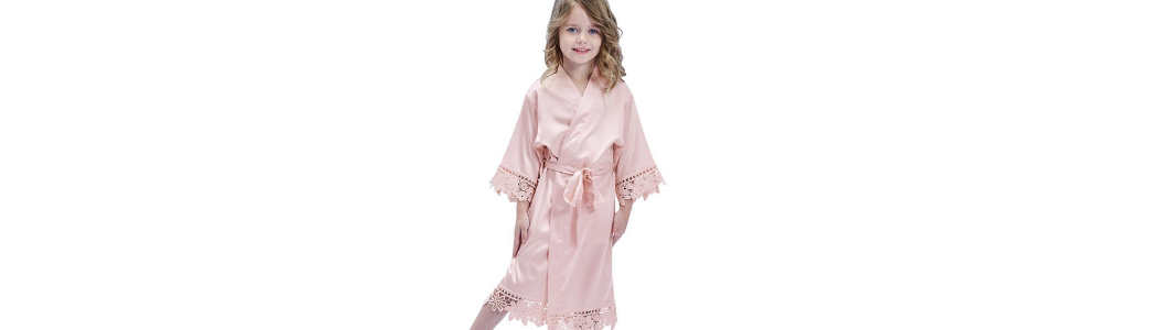 Silk dressing hot sale gown kids